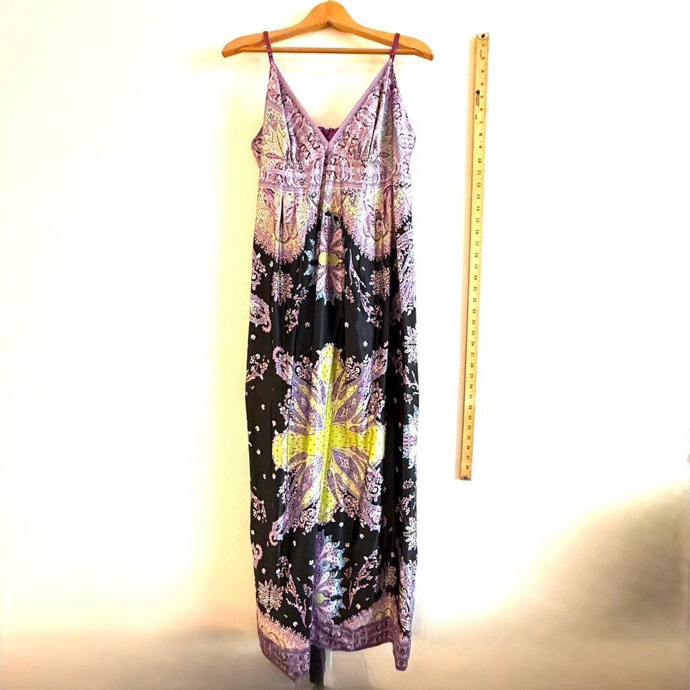 ECI Purple and Black Maxi Dress
